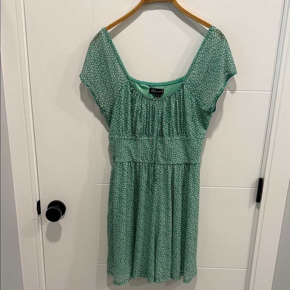 Streetwear Society Teal Patterned Mini Dress size XL